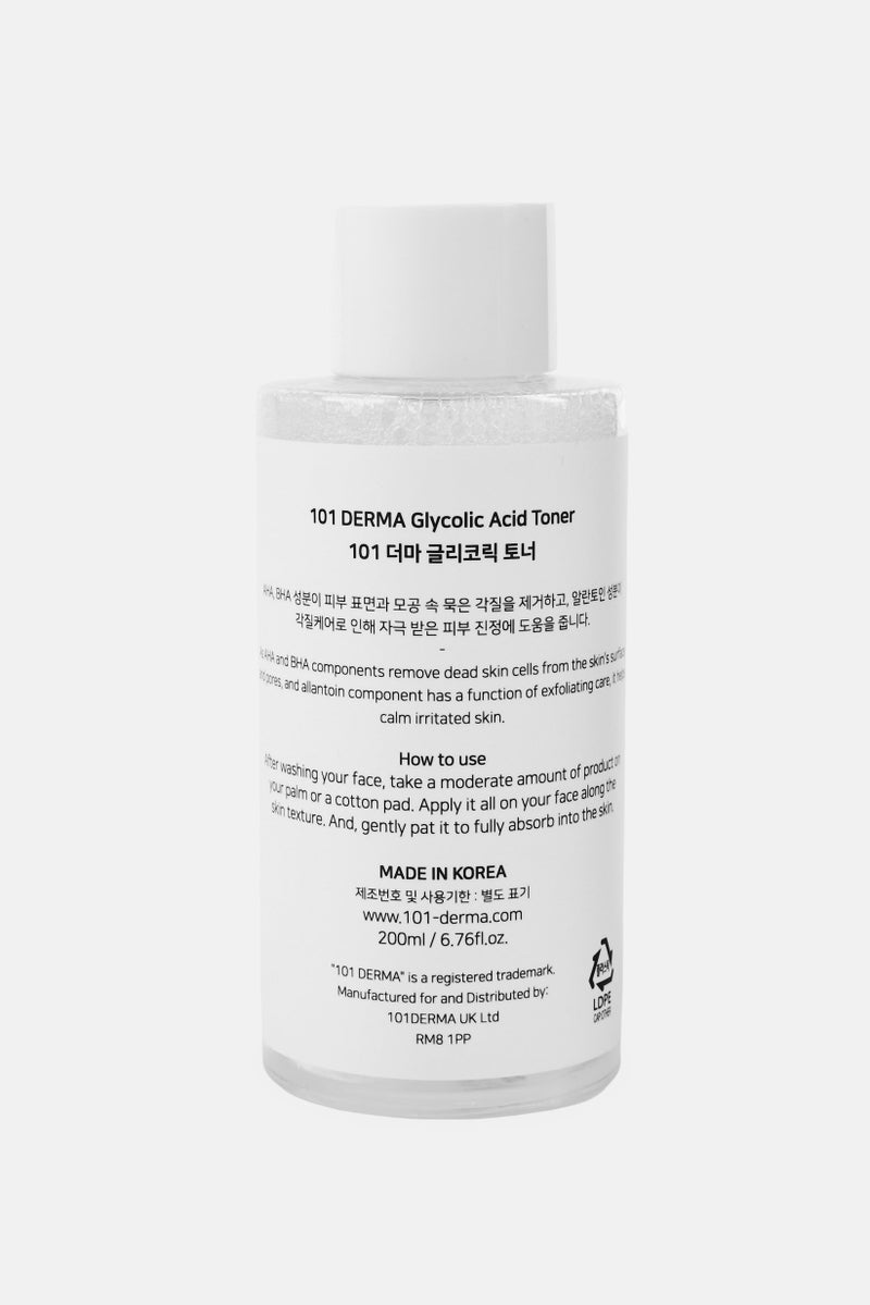 101 DERMA Glycolic Acid Exfoliating Toner 200ml - Image 3